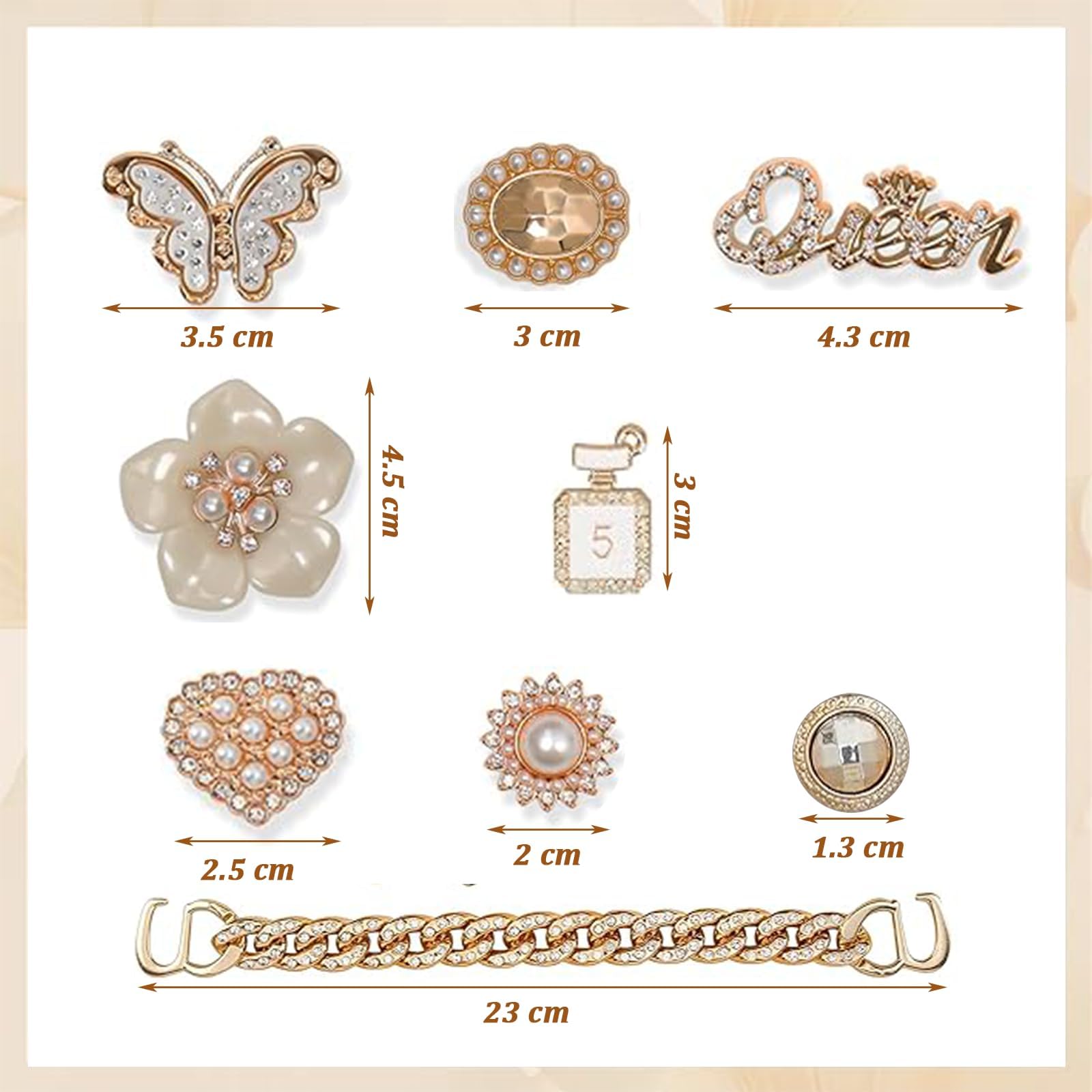 Adornos para Zapatos Dijes Extraíbles con Cristales y Perlas Decoración DIY Mujer Regalo