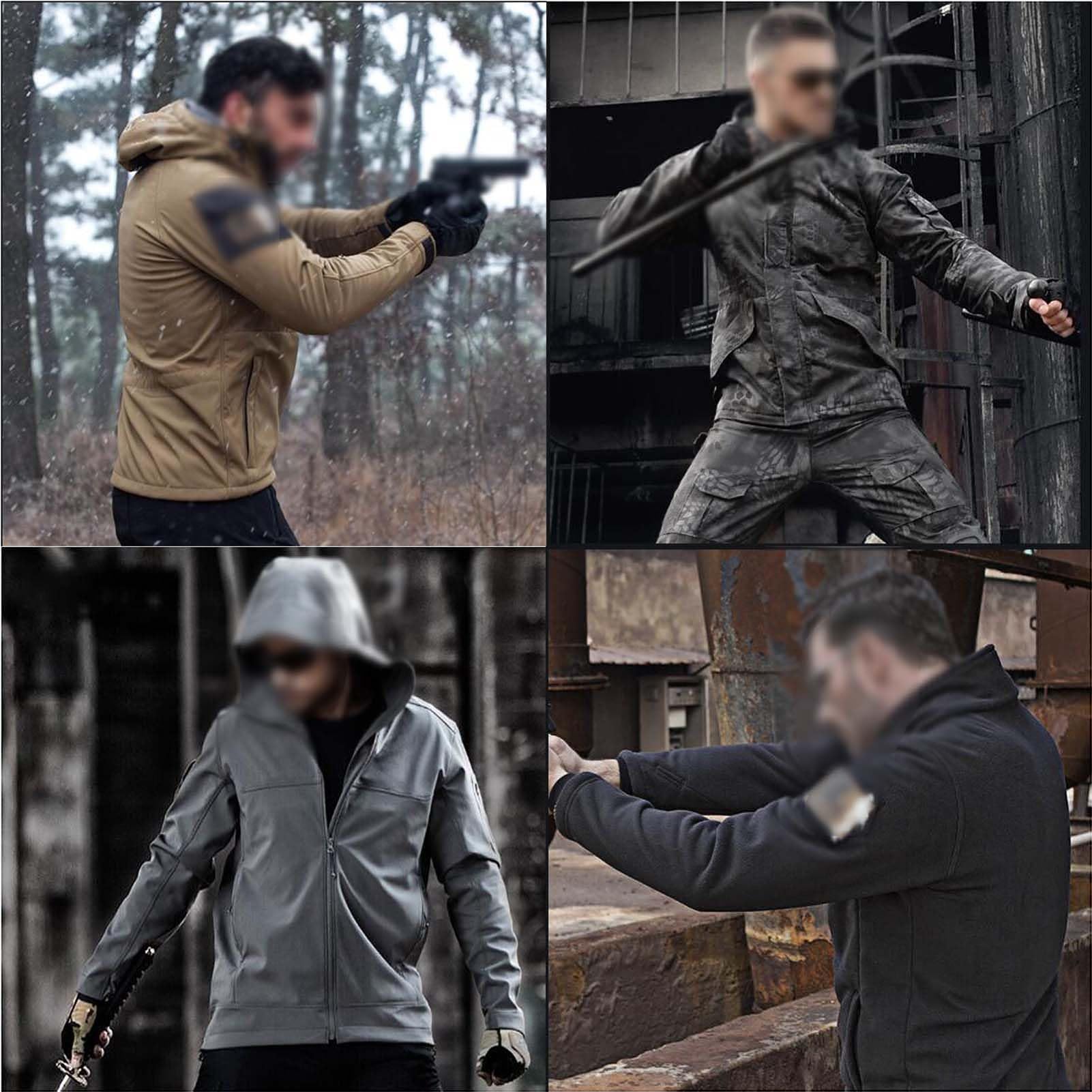 MHNFGDSE Hommes Tactique Uniformes Militaire Étanche Armée Combat Costume Ensembles Camouflage Softshell Veste Pantalon Chasse Vêtements Chasse Camouflage Militaire avec Ceinture
