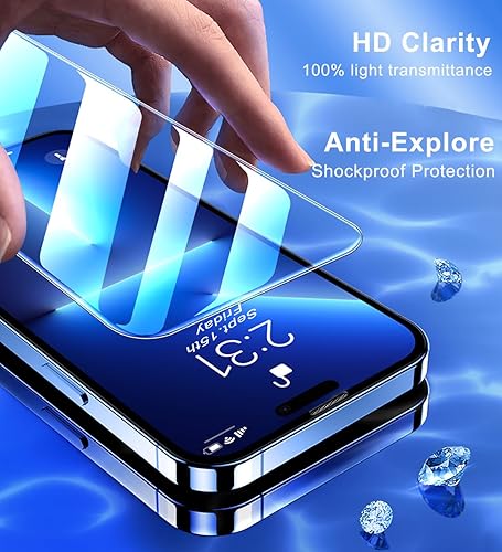 Miniatura 8 de Funda compatible con iPhone 15 Plus, cargador MagSafe con protector de cámara plegable, superficie brillante brillante de doble capa, cubierta