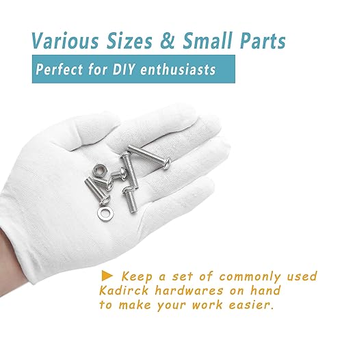 Miniatura 5 de Kadrick Tornillos métricos M6 surtidos de cabeza de botón, 116 unidades, M6x8mm, 0.472 in, 0.630 in, 0.787 in, 0.984 in, 1.181 in, 1.181 in, 1.181