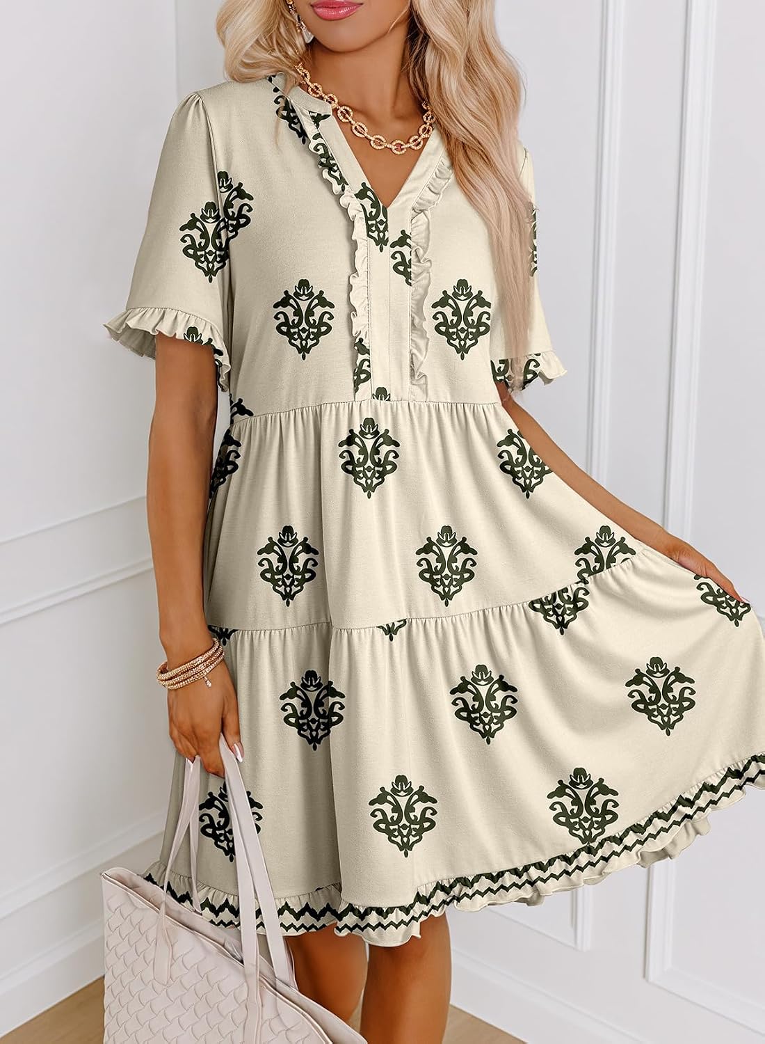  Womens A Line Babydoll Casual Summer Dresses with Pockets thumbnail
