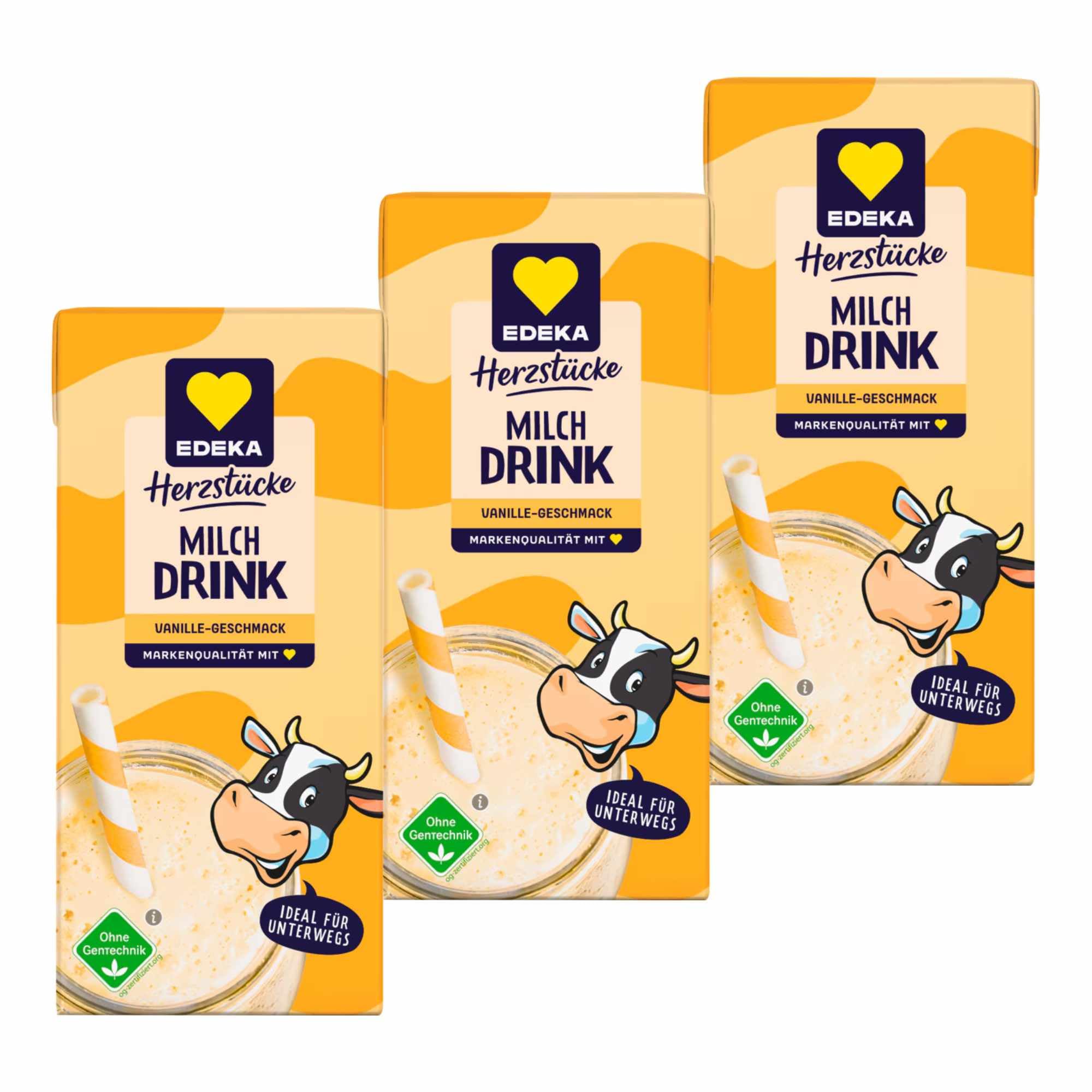 usy Bundle für Edeka Milchdrink Vanille 3er Pack (9x200ml Packung) + usy Block
