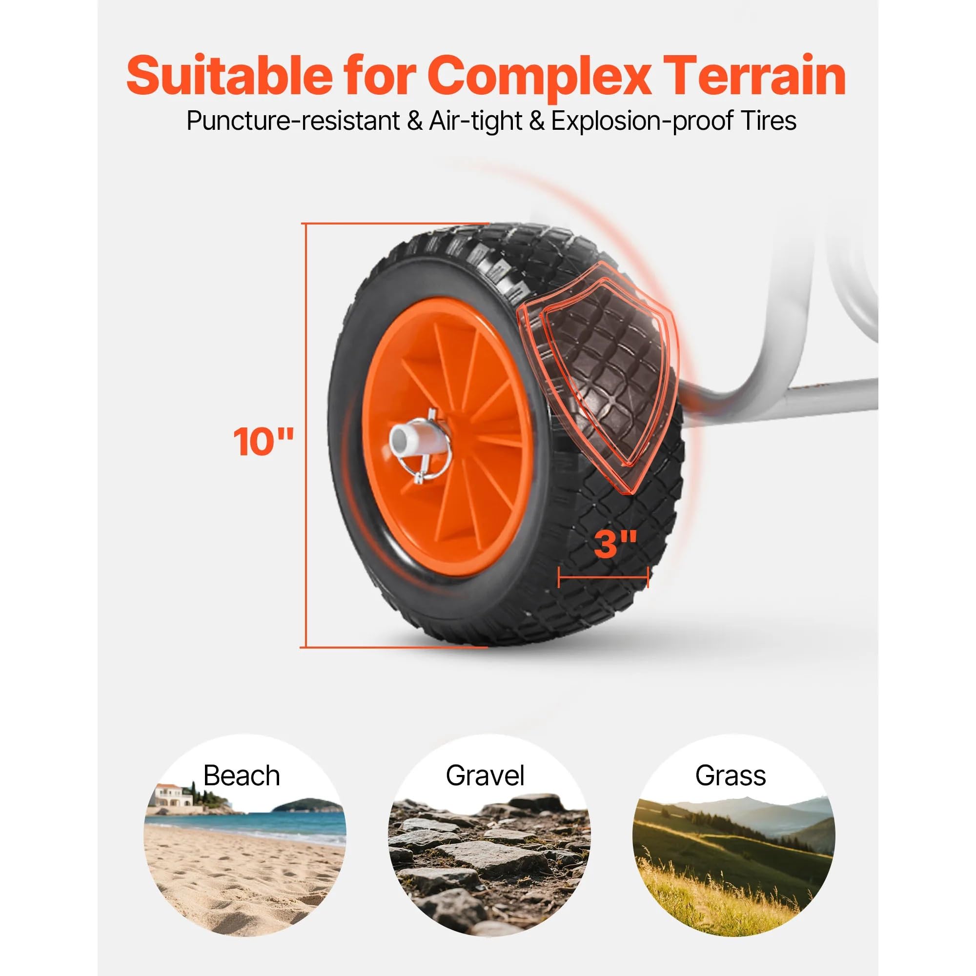 Carro Paddle Surf Carro for Kayak de 150 Libras de Capacidad