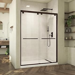 Abbey 56-60 inch W x 76 inch H Semi-Frameless Bypass Shower Door in Oil Rubbed Bronze