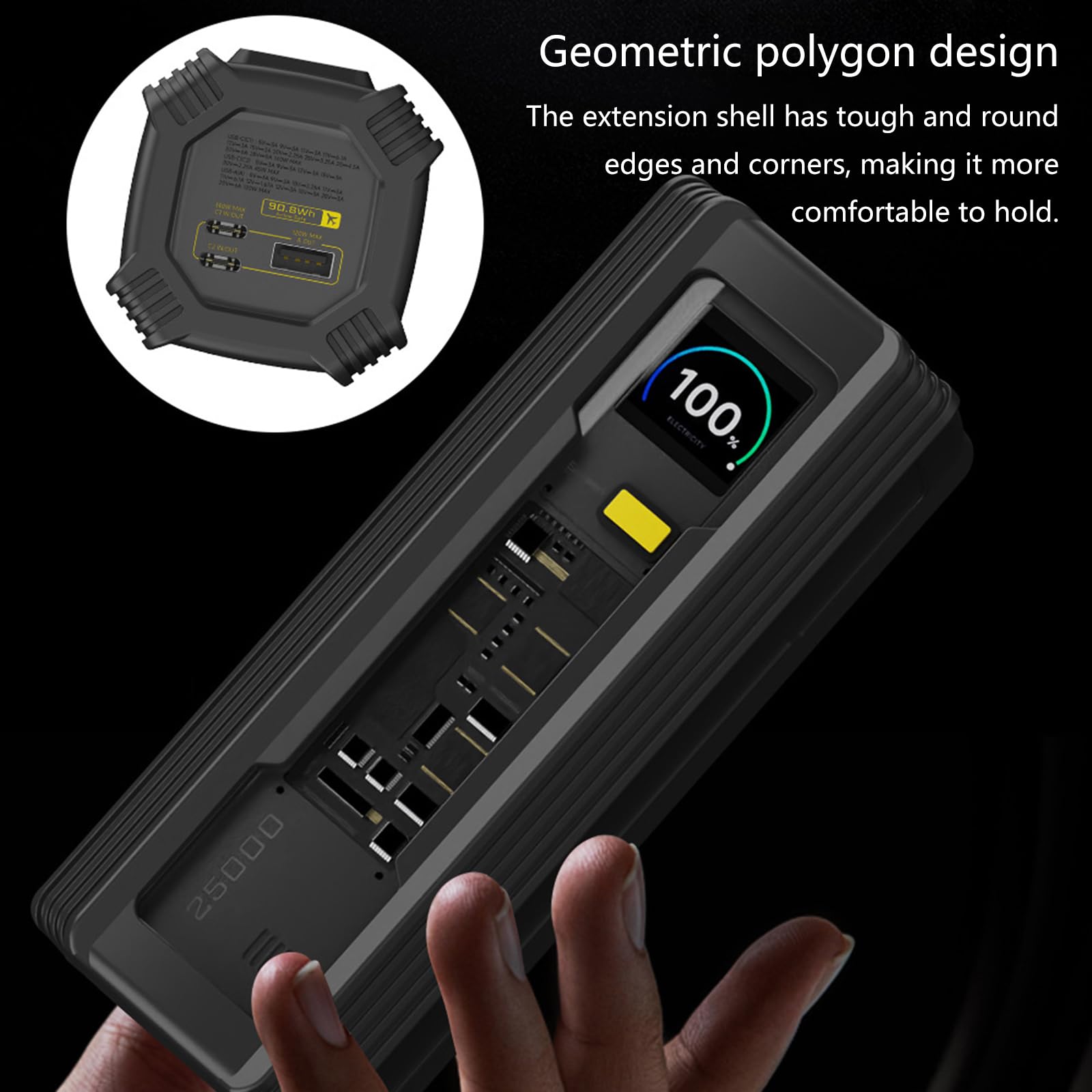 Custodia protettiva per 25000 mAh Power antiscivolo Grip Covers Battery Pack Sleeve Business Travel Use