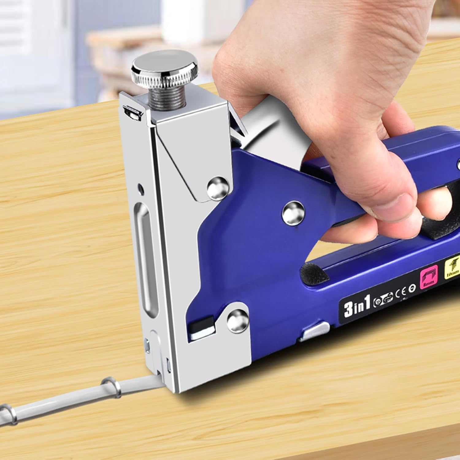 Staplers for Desk Heavy Duty,High-Capacity Manual Dispenser with 3,000 Staple | Upholstery Stapler Heavy Duty,for Crafts Carpentry Decoration DIY Desk Upholstery Construction
