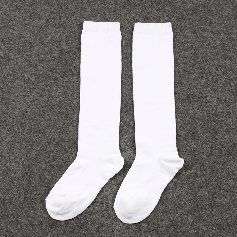 Kids Knee-High-Socks for Age 7-12, Unisex School Uniform Long Socks