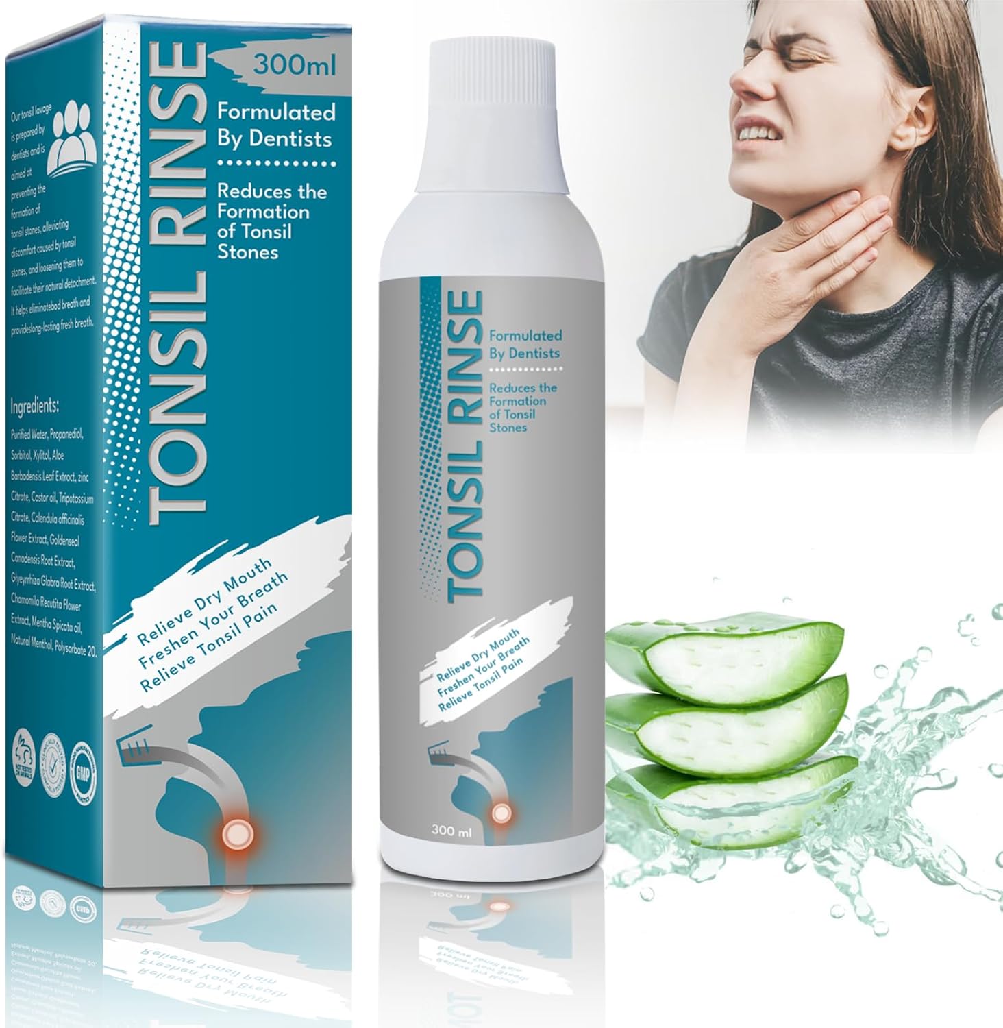Tonsil Rinse Tonsil Stone Remover Mouthwash, Natural