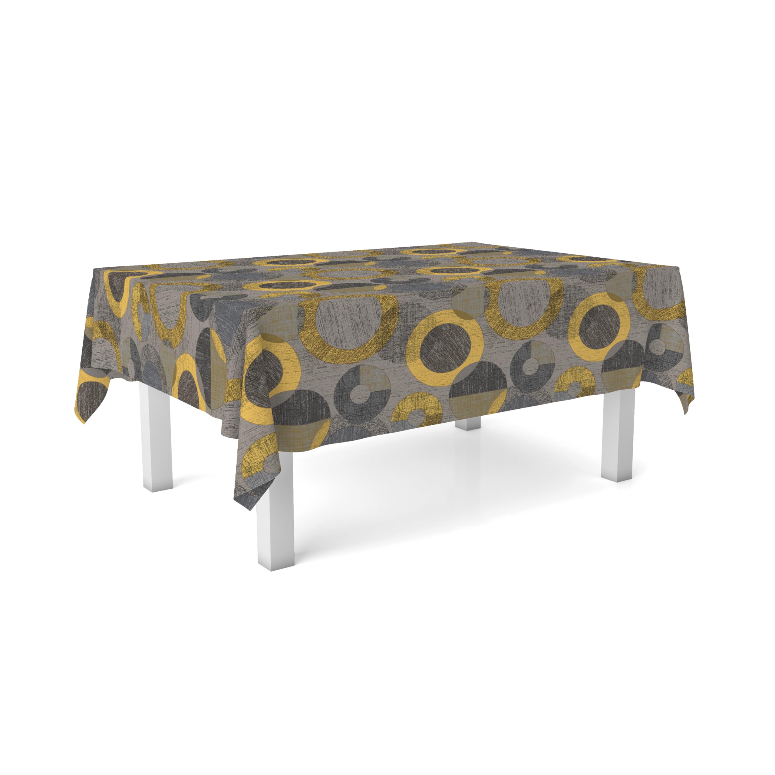 Martina Home Oilcloth Tablecloth TAMBRE Yellow 220 x 140 cm, Lemon Tree, 86.6 x 55.1 inch (Rectangular) - Image 2