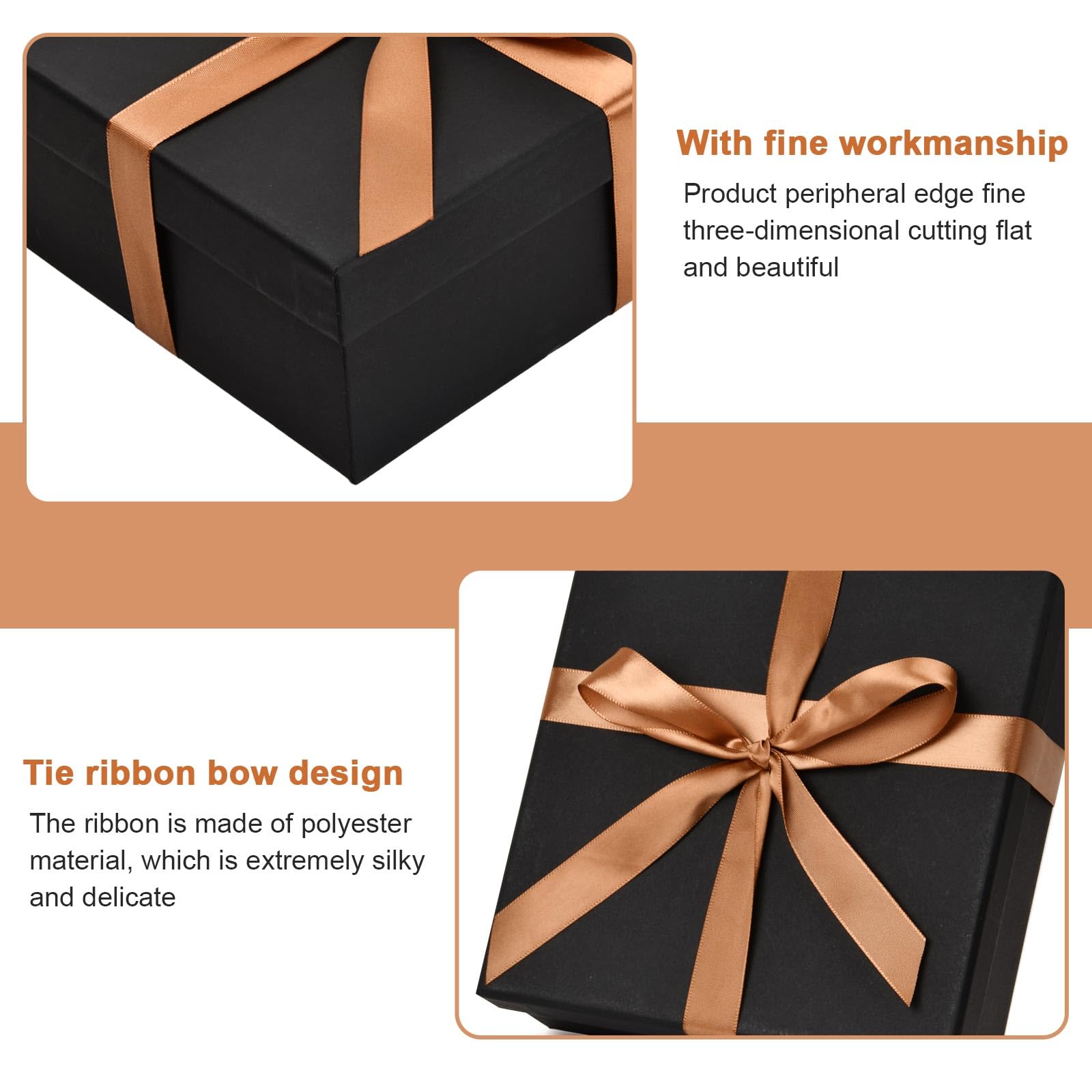 UNGFEI Geschenkbox-Set – 20 Stück, 27x20x8 Cm, Weiß Mit Blauer Schleife – Magnetischer Deckel, Für Hochzeit, Geburtstag & Party