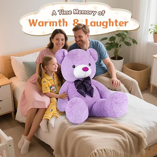 Miniatura 10 de MorisMos Oso de peluche gigante 51, mamá grande con oso de bebé, osos de peluche grandes para niños, novia en baby shower, color marrón