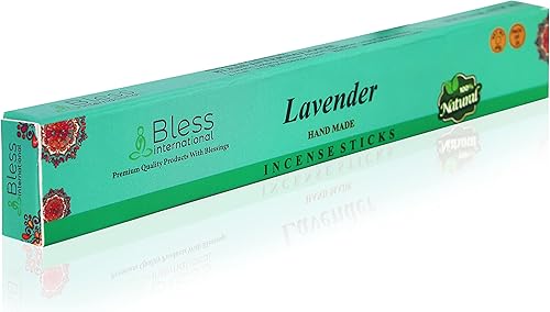 Miniatura 3 de Bless-Lavanda 100% natural, hecha a mano, sumergida a mano, varillas de incienso orgánicas, productos químicos orgánicos, purificación sin carbón,