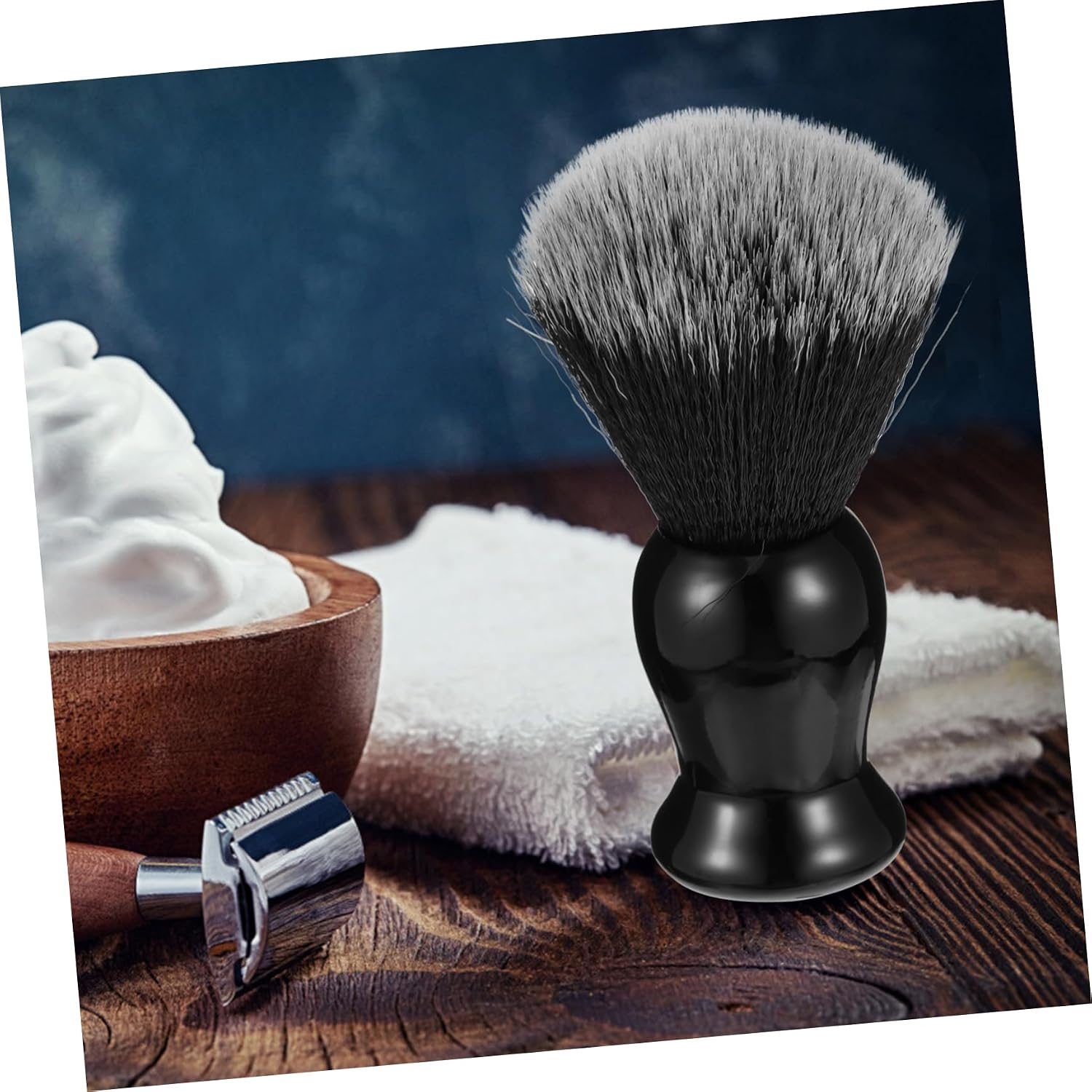 3pcs Double Colored Nylon Yarn Beard Brush Grooming Tool for All Beard Types Handle for Easy Use and Cleaning for Personal Care and Facial Hair Maintenance