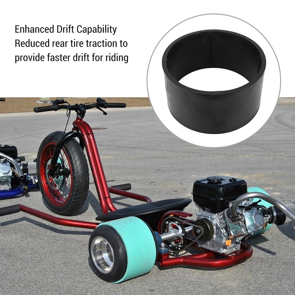 11 x 7,10 anelli Drift per Go Kart, copertura per pneumatici in PVC ad alta durezza con presa-sicura, adatta per Drift Trike e scooter, nero