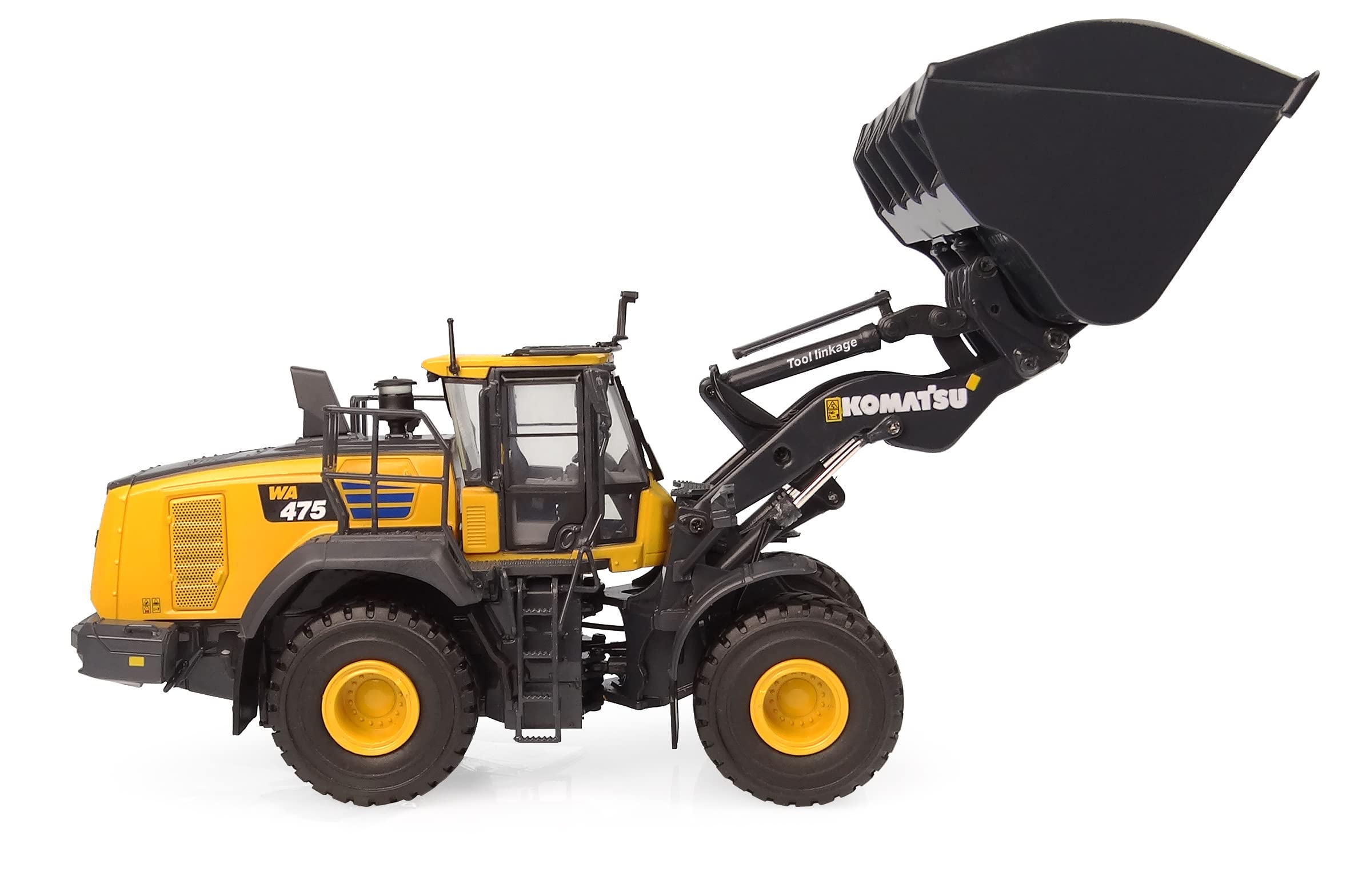 Universal Hobbies Komatsu WA475-10 Wheel Loader Yellow with High 