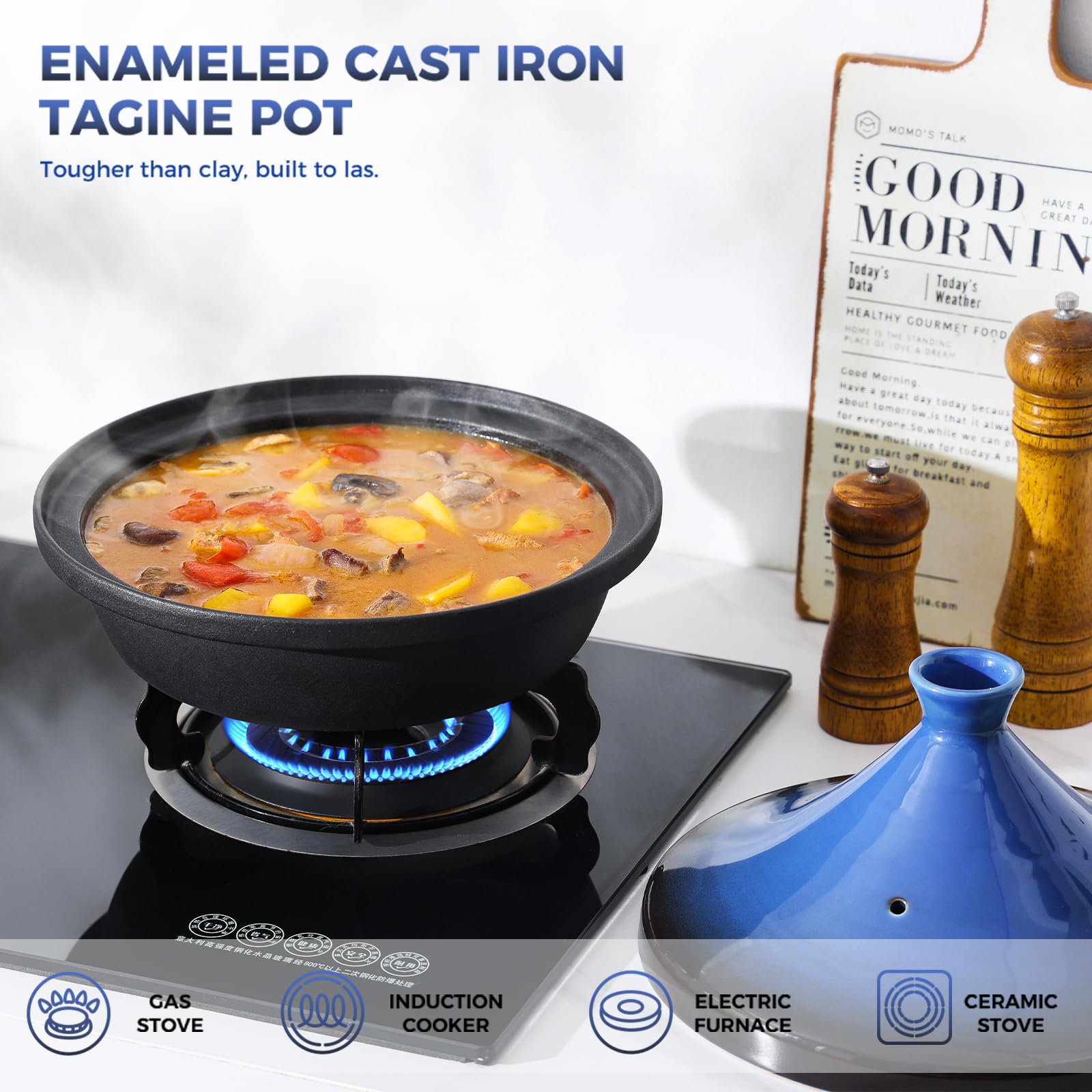 Moroccan Tagine - Enameled Cast Iron Cookware -2