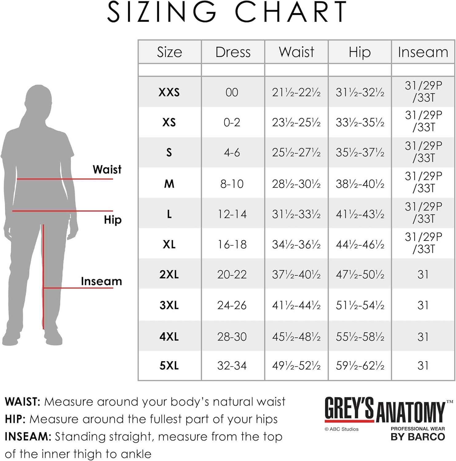 BARCO Grey's Anatomy Scrubs - Riley Scrub Pant for Women, Elastic Back Waist, Mid-Rise Flared Leg Women's Scrub Pant XX-Small Petite Black