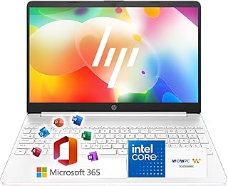 HP 250 G9 ノートパソコン ビジネス&学生用 Microsoft Office 365、Intelデュアルコアプロセッサ、15.6インチアンチグレアLEDディスプレイ、16GB RAM、256GB SSD、Wi-Fi 6、RJ-45イーサネット、Windows 11 Pro、WOWPC USB。