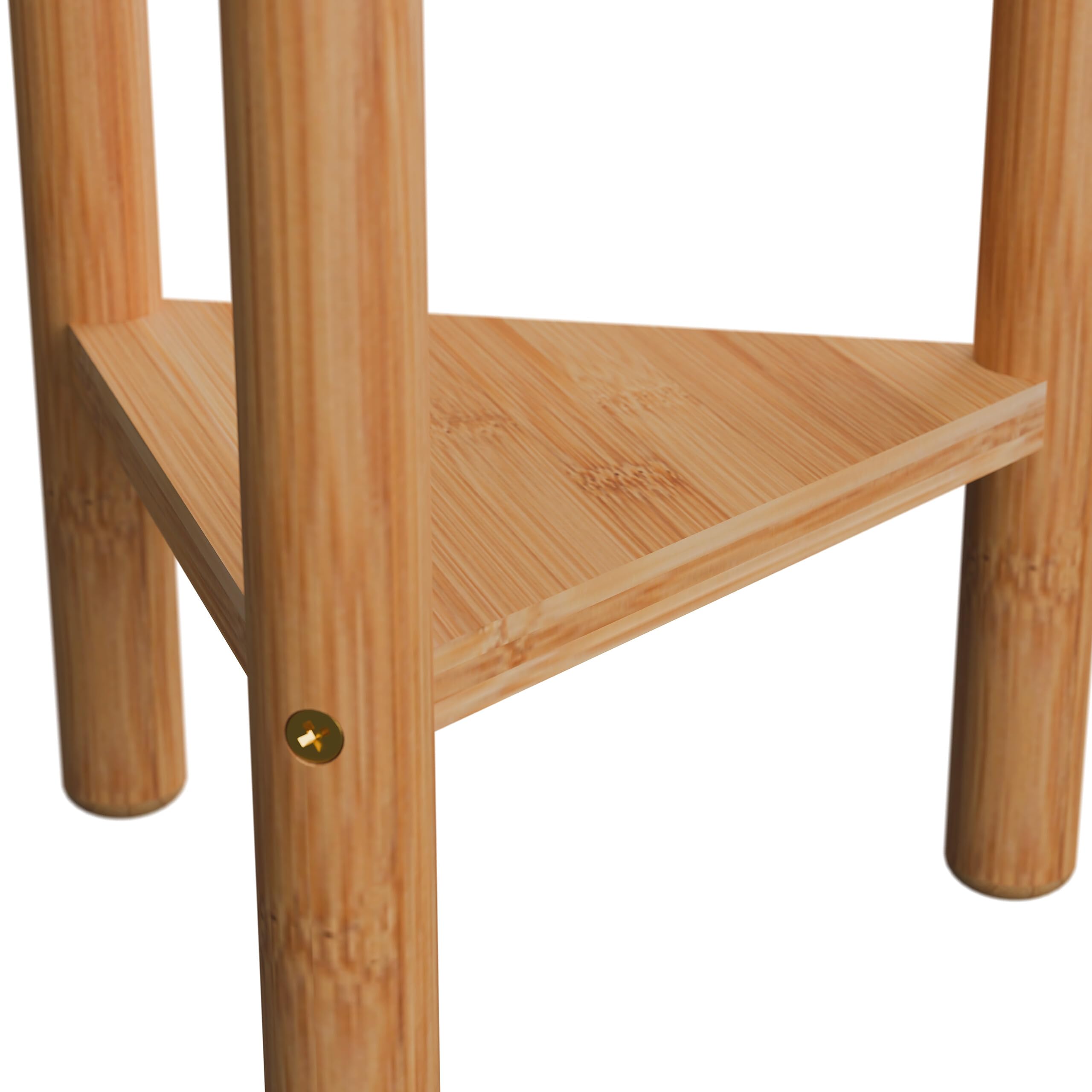 Relaxdays Scaffale Portapiante con 4 Ripiani in Plastica, Scala Portafiori, Supporto Vasi, 78x28x34 cm, bambù, Naturale