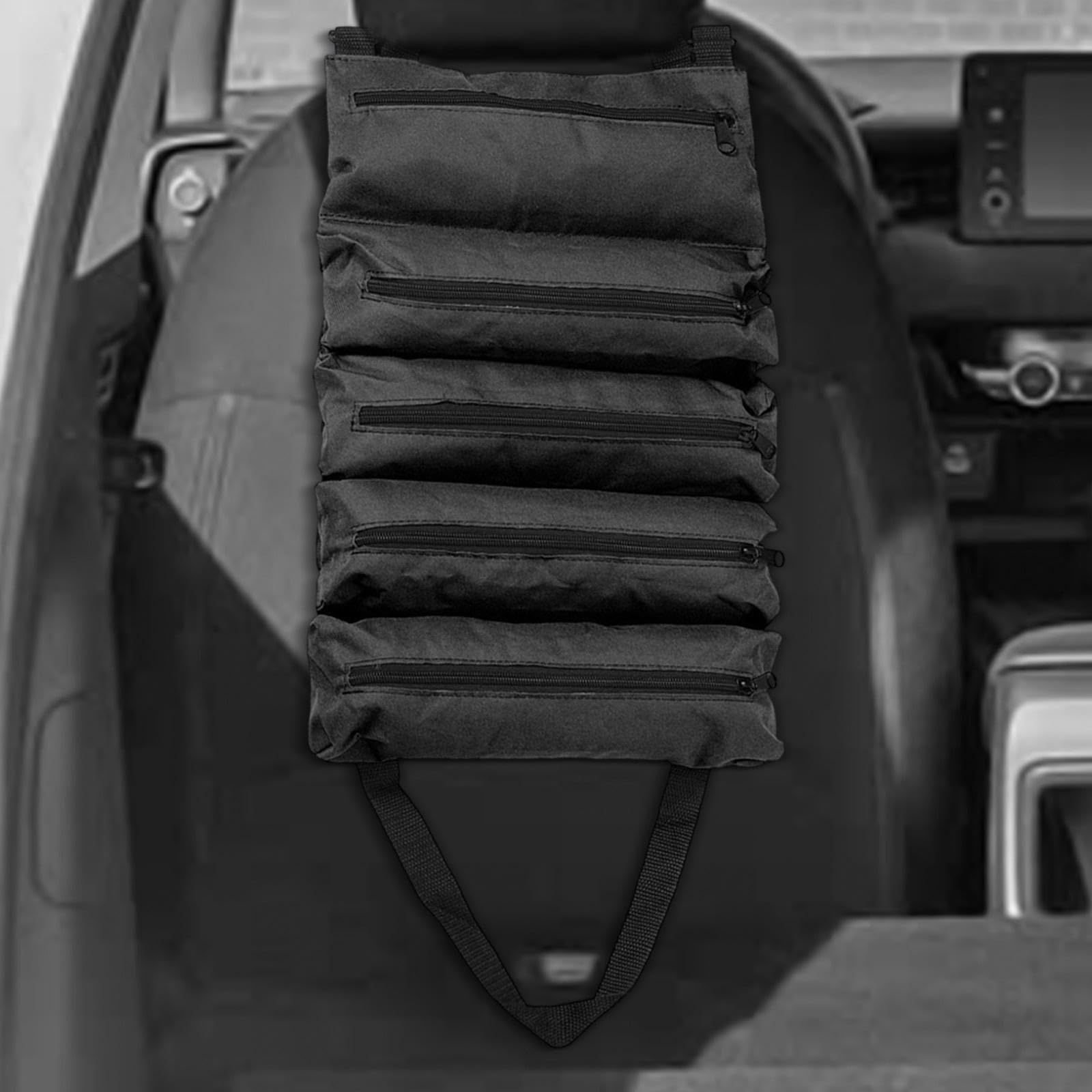 sacs de stockage d'outils, Sac à outils enroulable, sac de transport enroulable, organisateur de rouleau d'outils de moto, noir