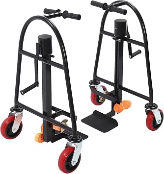 Furniture Moving Tool Set of 2 Manual Furniture and Crate Mover 1300 lbs Capacity Multifunctional Handling Tools for Moving, Warehousing, Furniture Stores Black