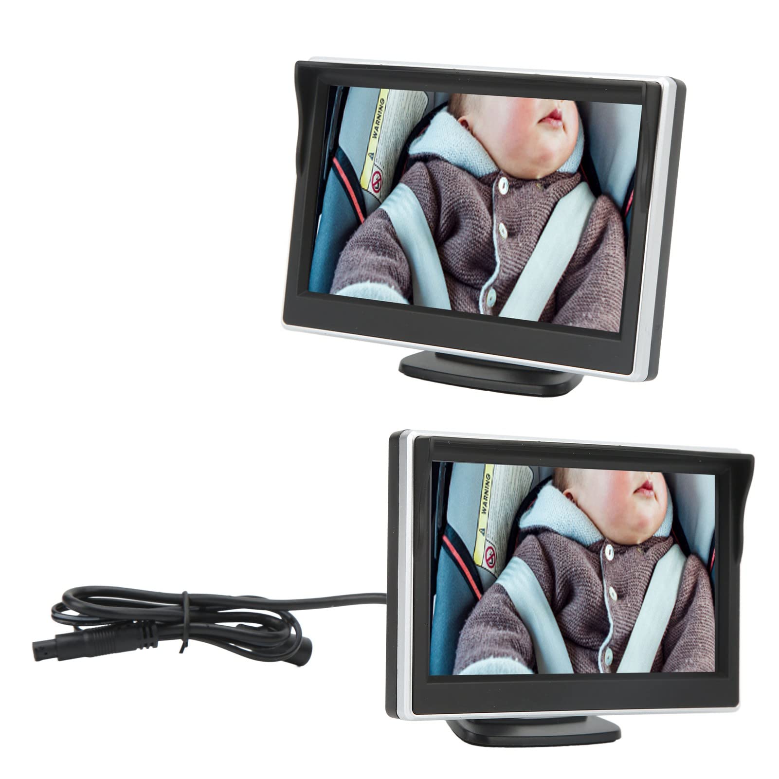 Rétroviseur bébé Torvex pour Voiture, caméra de recul 5 Pouces HD 800 RGB avec Vision Nocturne et Objectif Rotatif à 120°, pour siège arrière.