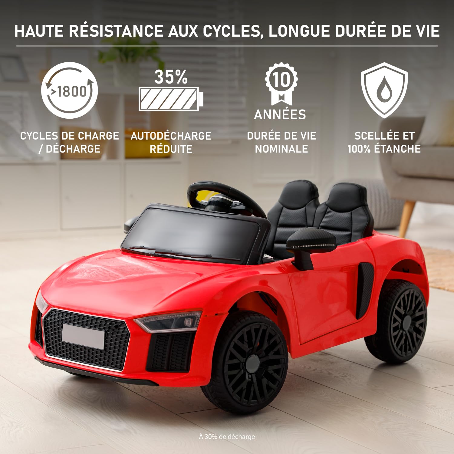 LANGZEIT Batterie au Plomb 12V 15Ah Gel UPS Rechargeable remplace 12Ah 14Ah