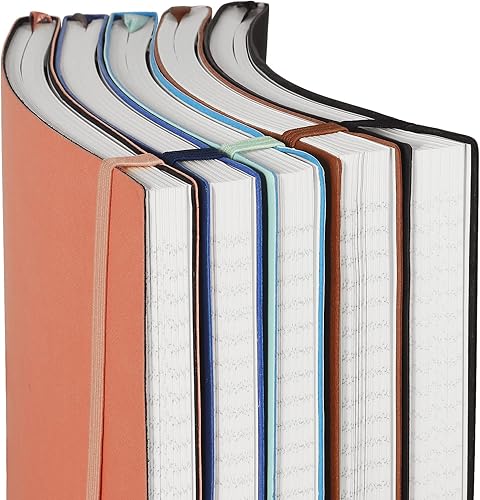 Miniatura 3 de FLEEKOOL Diarios de negocios - Paquete de 2 cuadernos universitarios B5 de tapa suave grande con papel rayado grueso de 100 gsm, 376 páginas