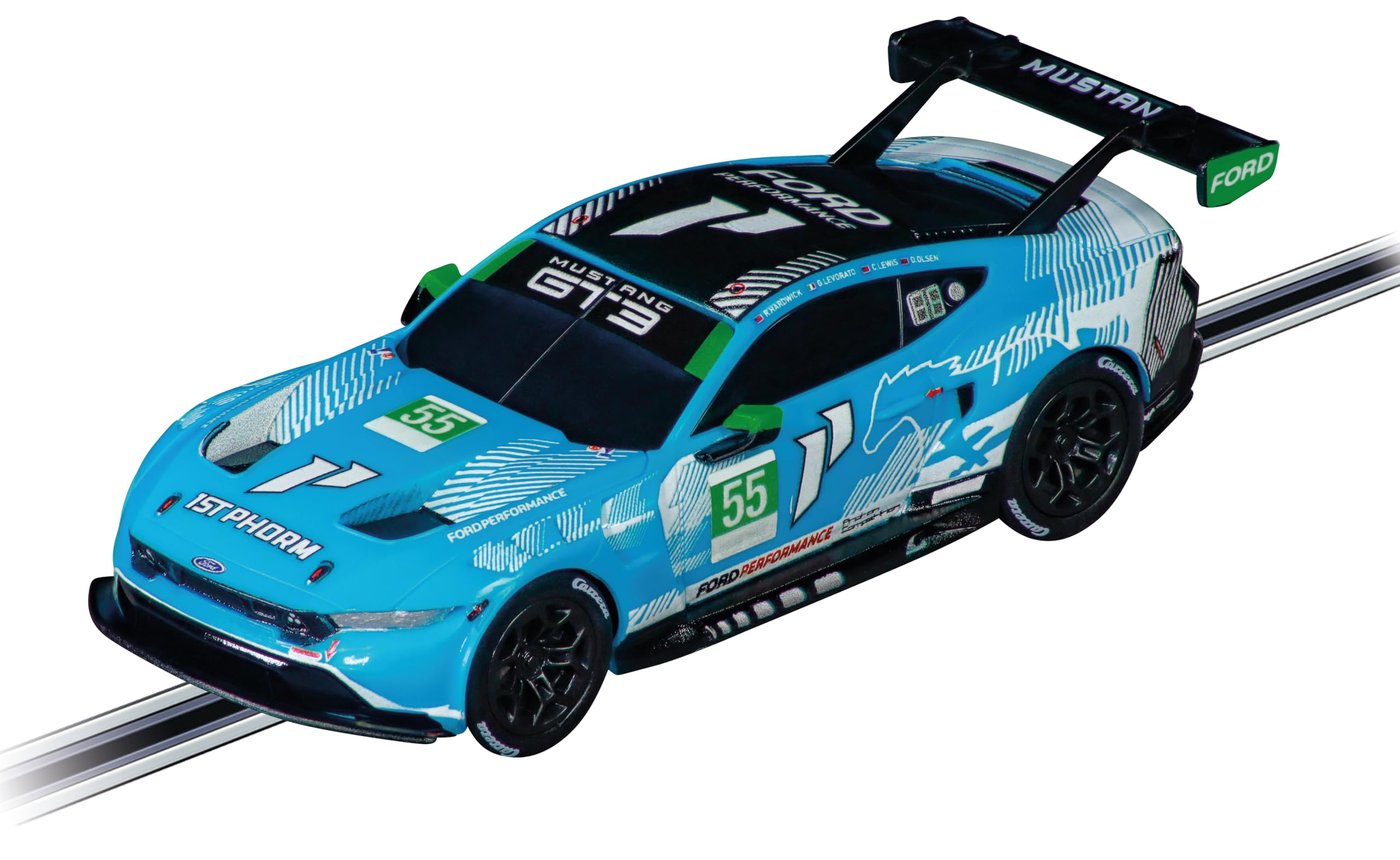 Carrera GO!!! 20064279 Ford Mustang GT3 Proton Competition, No.55 I 1:43 Scale Slot Car I With Original License I Suitable For Ages 6 Years+