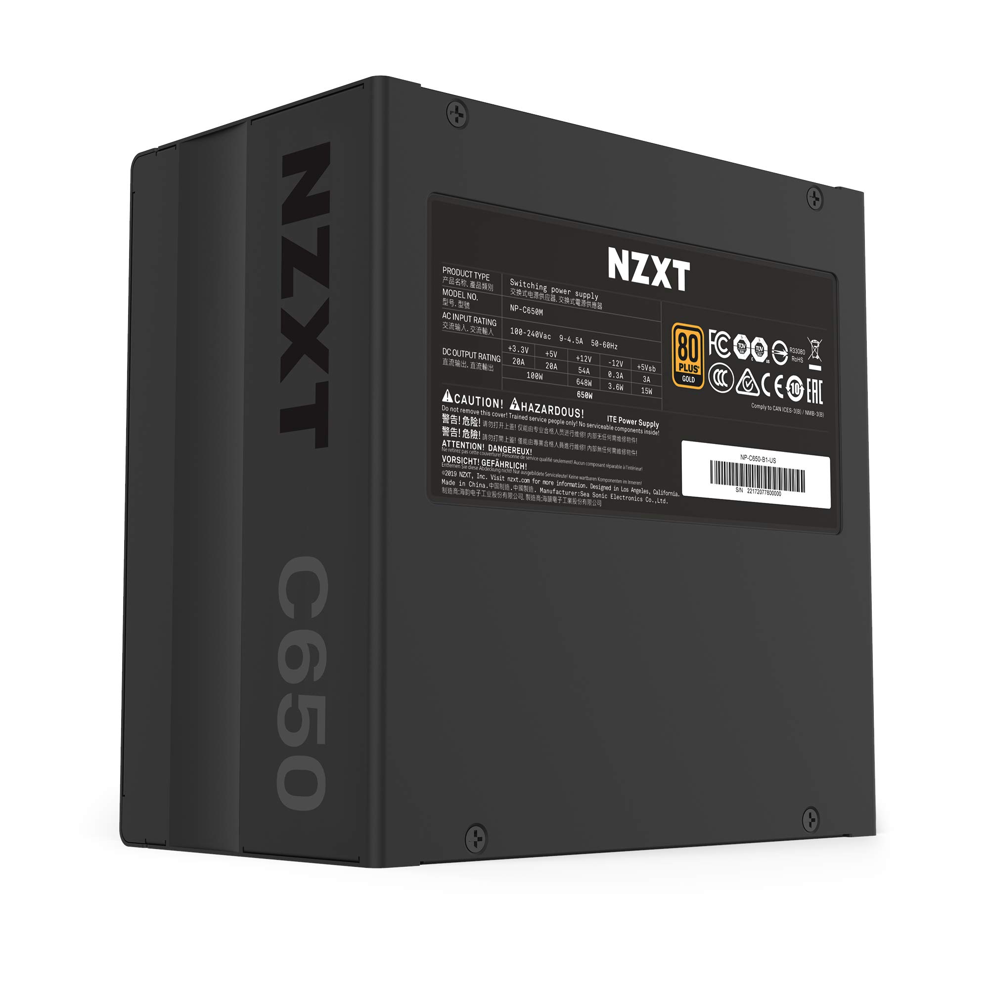 Amazon | NZXT C650 PC電源ユニット NP-C650M-JP PS962 | NZXT | 電源