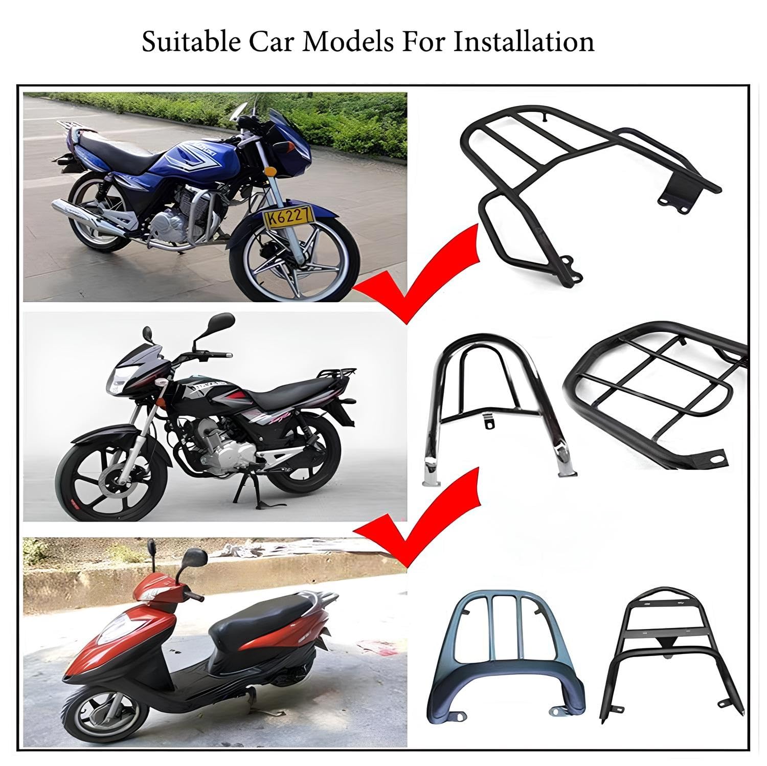 Baúl Superior Grande para Motocicleta con Cerradura Top Case Caja De Cola De Motocicleta, Plástico PP, Impermeable, Universal, con Cerradura De Seguridad para Guardar Cascos(45L B4)