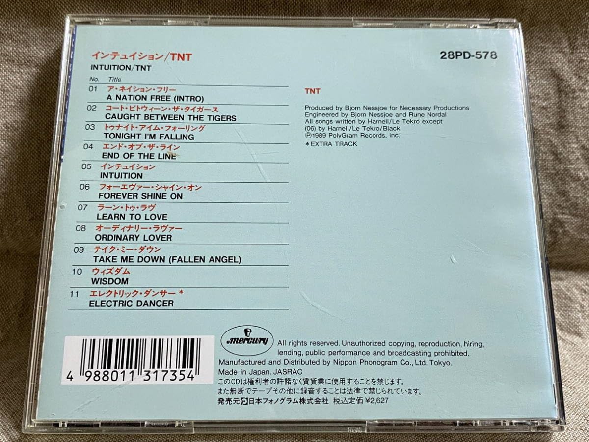 Amazon.co.jp: [北欧メロハー] TNT - INTUITION 28PD-578 日本盤 帯付