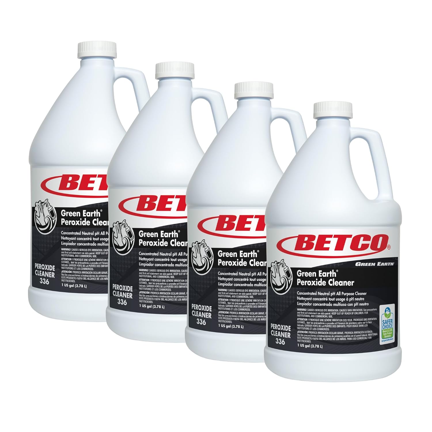 Betco Green Earth Peroxide Cleaner. Multi-Purpose Concentrated Cleaner. Certified Safer Choice.