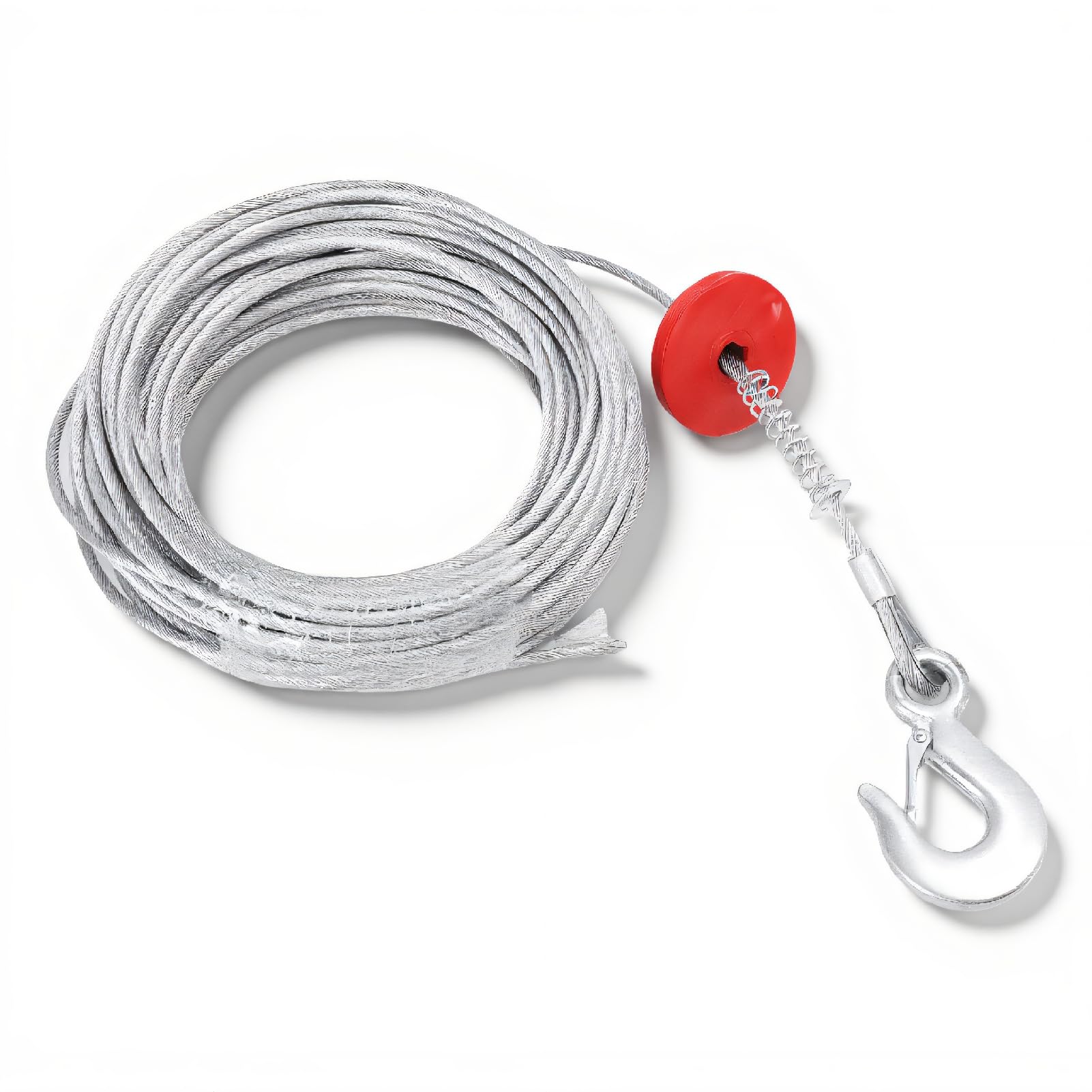Câble de Treuil Haute capacité 17 637 LB, Câble en Acier Anti-Torsion de 6 Mm de Diamètre et de 30 M, pour Dépanneuse, Grue et Utilisation Hors Route