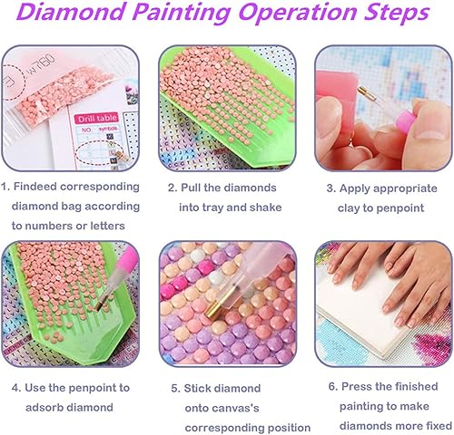 Miniatura 9 de Kits de pintura de diamantes para adultos, 16 x 20 pulgadas, pintura por número para adultos, lienzo de adultos, pintura cuadrada 5D de puntos de