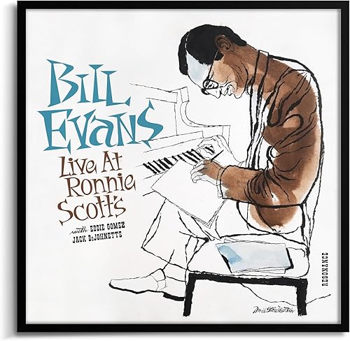 Póster de Bill Evans, impresión de Bill Evans, impresión de portada del álbum Live at Ronnie Scott, arte de Bill Evans, decoración de pared de jazz,