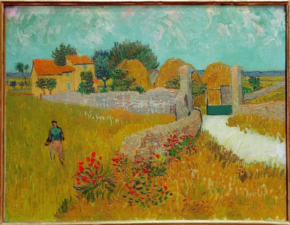 Art mural chambre Van Gogh Mas De Provence pour habiller un grand mur vide