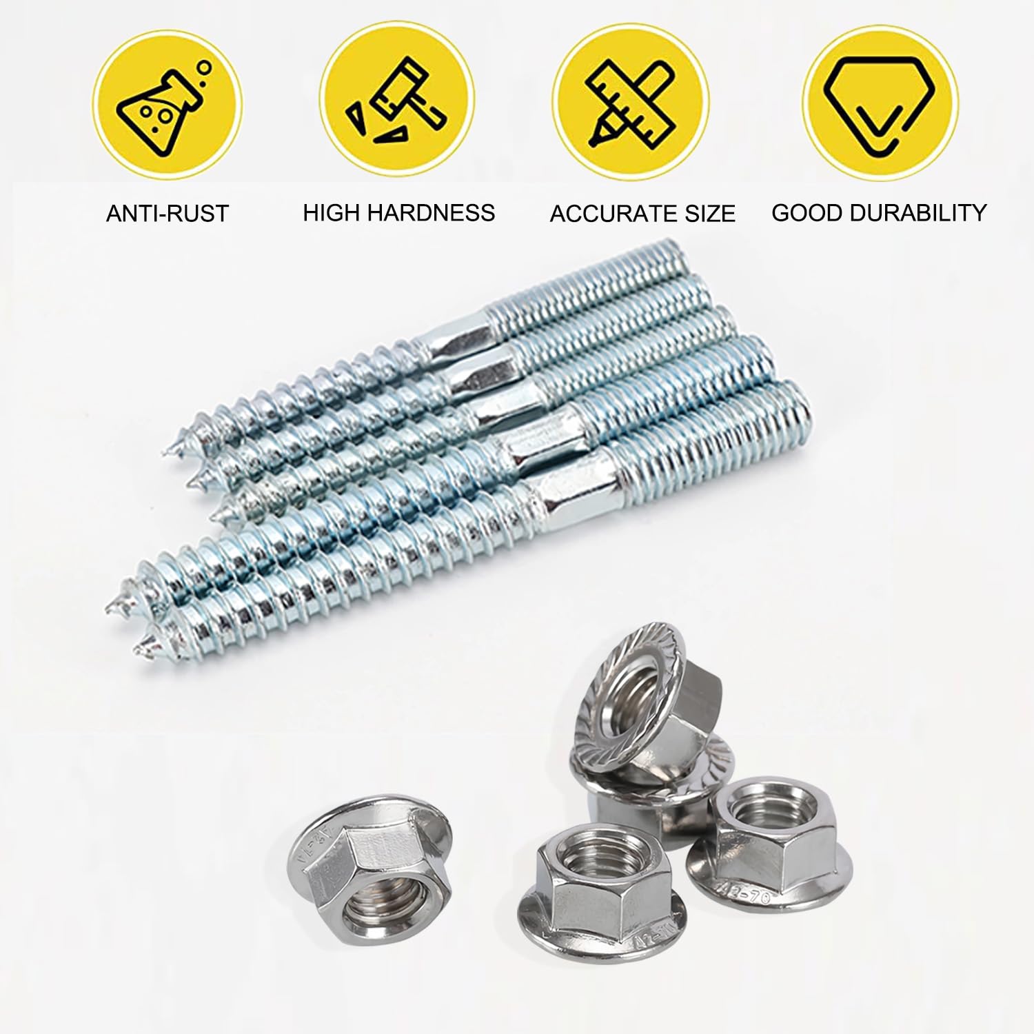 Lot De 5 Vis Filetées LOXX M5 X 10 – Laiton Nickelé – Fermeture Rapide Pour Bâches, Capots, Persennings – Résiste à L’eau Et Aux Intempéries