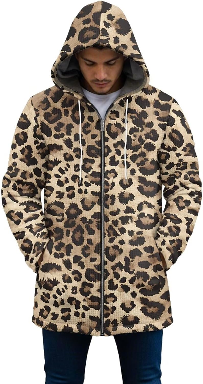 AFPANQZ Mens Zip up Hoodie Long Warm Fleece Lined Pullover Hooded Sweatshirt Lightweight Sports Hooded Jacket with Pocket