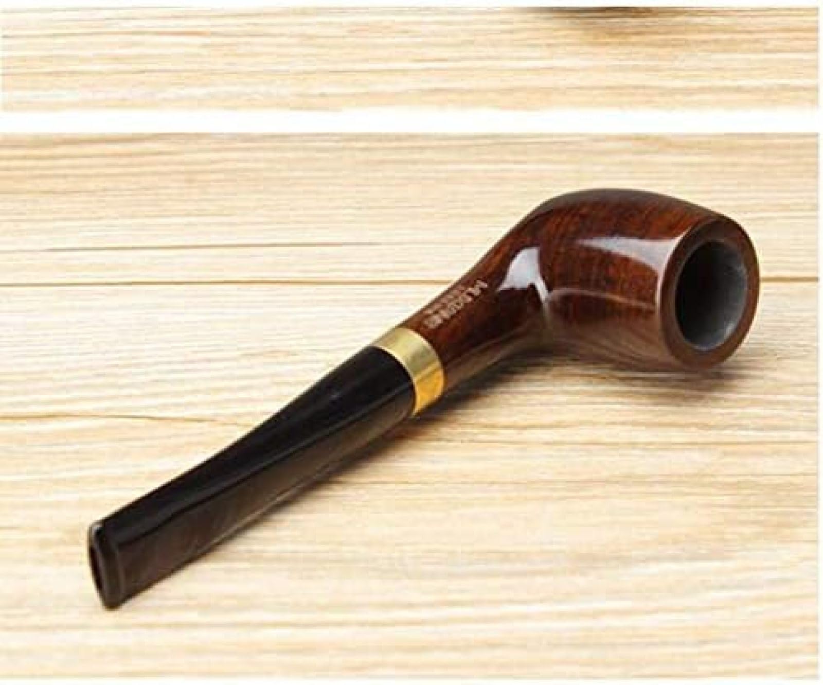 Pipa De Tabaco Con Filtro De Carbón Activado De 9MM Y Mango Recto De Ébano, Pipa De Tabaco Para Hombres,Bonny369