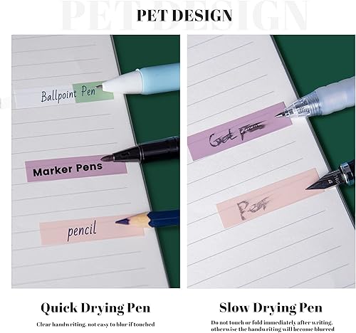 Miniatura 28 de Golcellia 3 x 300 tabletas, notas adhesivas transparentes, marcadores de página, pestañas de libro, pestañas de notas adhesivas, pestañas adhesivas