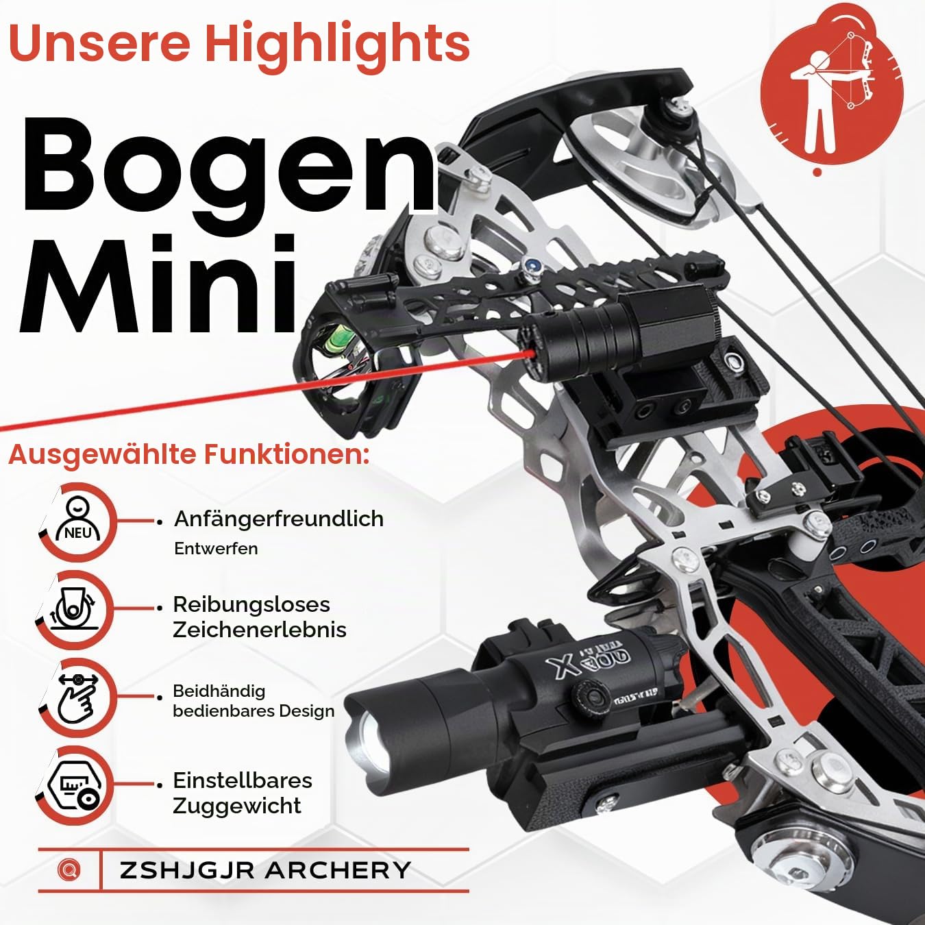 Compoundbogen Set für Anfänger Erwachsene / 15–32 lbs CompoundBögen Bogenschießen Bogen und Pfeil Jagdbogen Kompaktes mit Pfeilen und Zielscheiben Bogen Jagd Für Rechts- & Linkshänder (Typ 2)