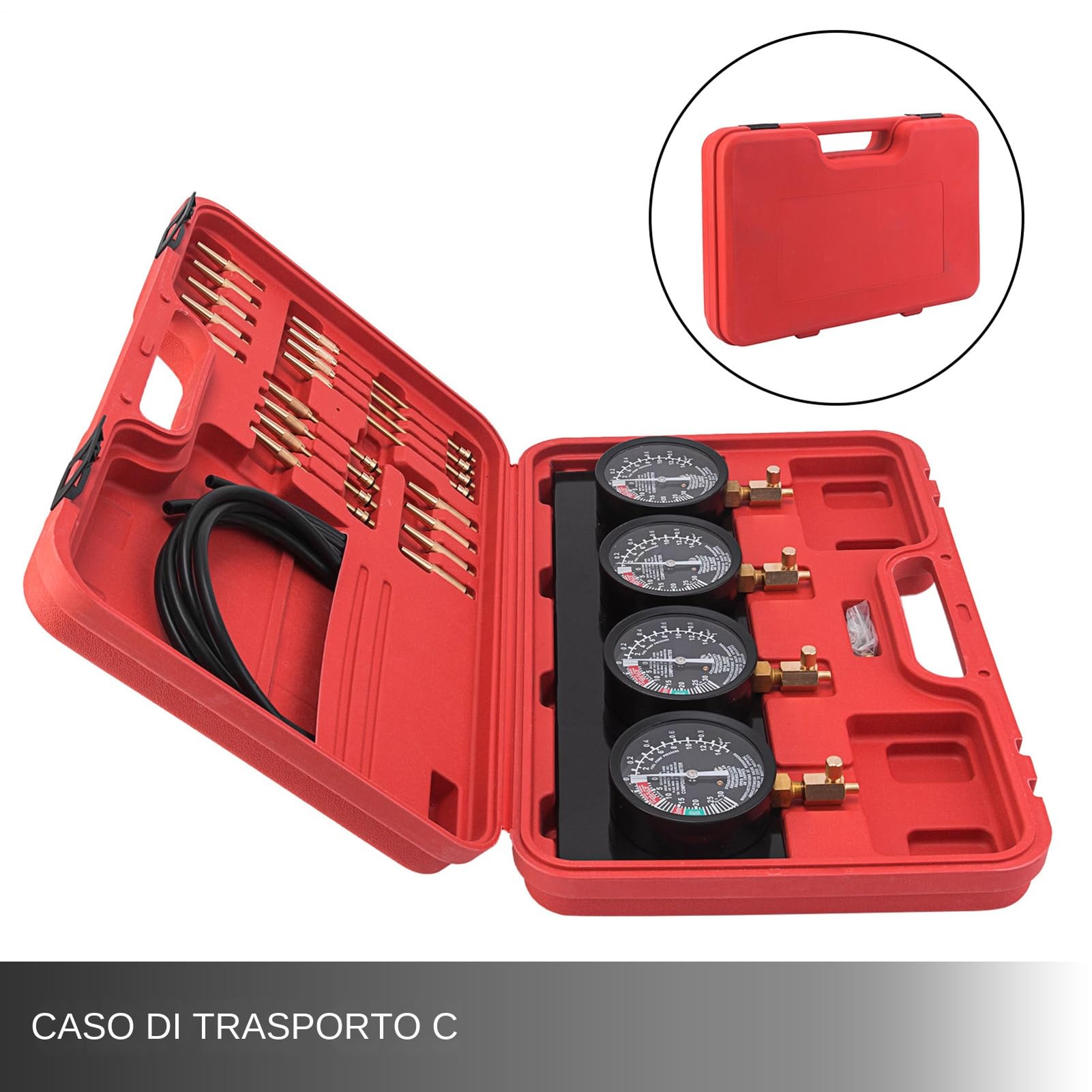 Sincronizzatore Carburatore Attrezzo per Regolazione Carburatori Moto | Bilanciatore Sincronizzatore Carburatore a Vuoto per Officina Viaggi Strade Pendolari Garage Esterni
