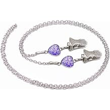 Crystal Rhinestone Heart Eyeglass Chains For Women Glasses Strap Holder Lanyard Necklace Grips Retainer