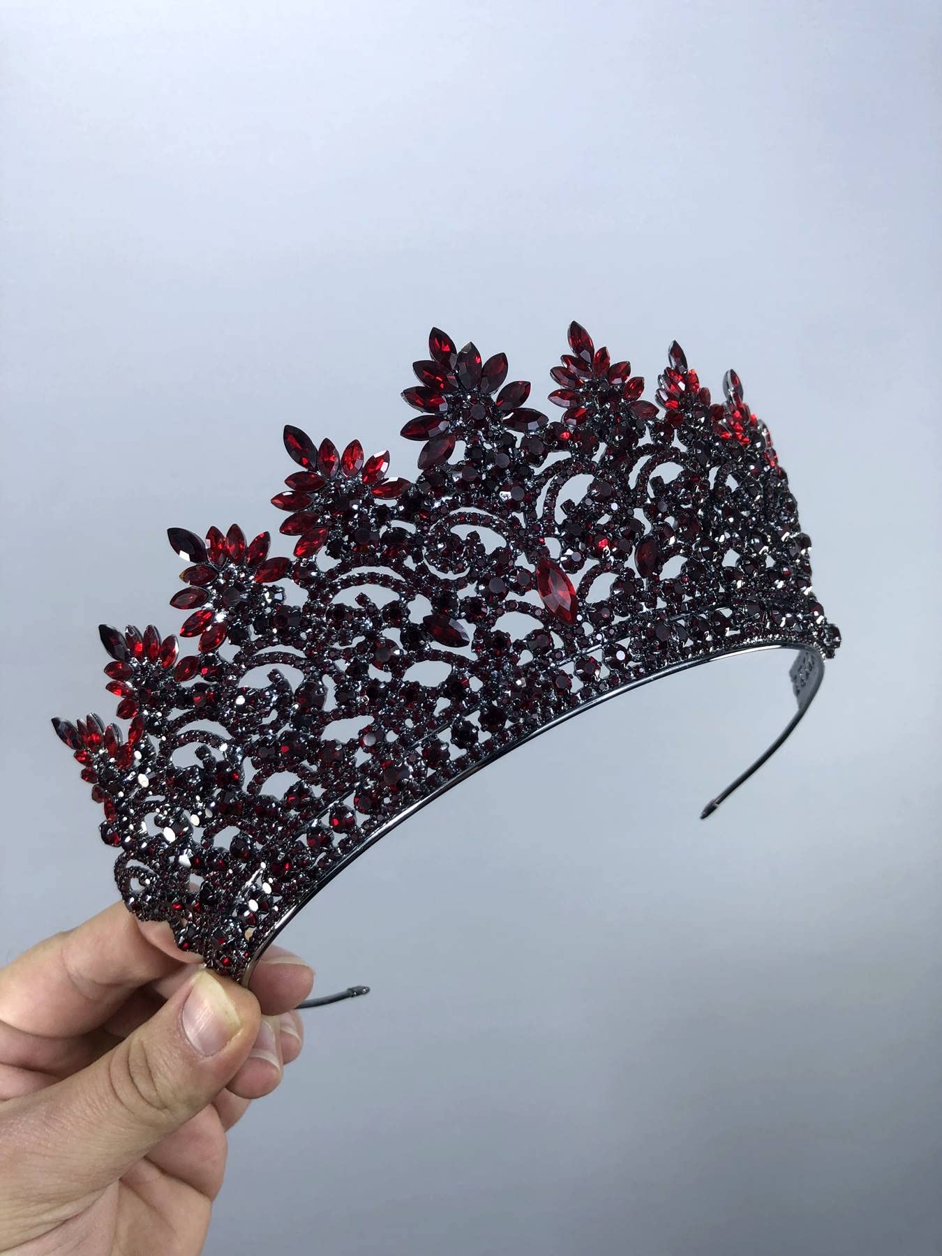 Hobigram Bordo Angela Model Kına Ve Gelin Tacı