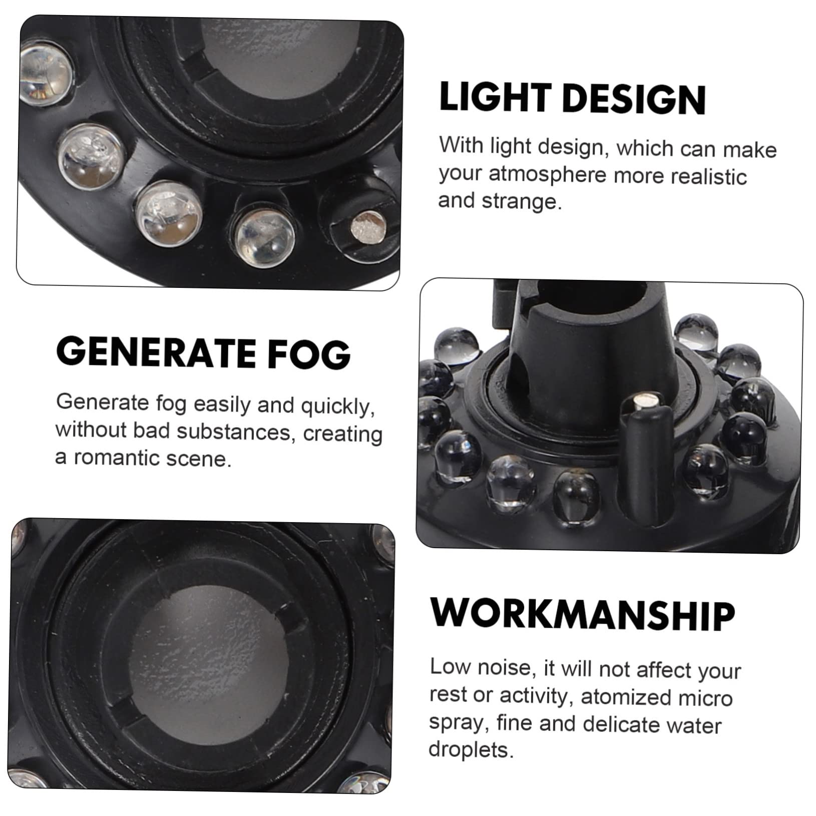 VINTORKY 1pc Fish Tank Fog Generator Led Light Halloween for Fish Tanks Fountains and Birdbaths Easy to Use Creates Humidity and Atmosphere