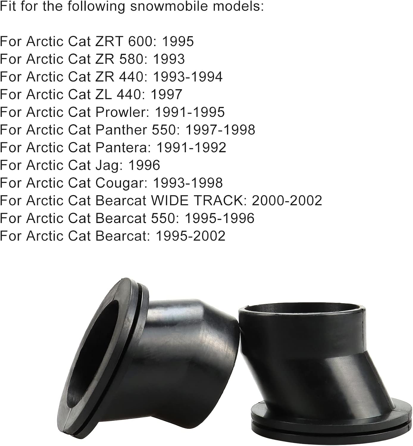 2 pcs Carburetor Carb Air Silencer Boot Joint Compatible with Arctic Cat Bearcat Cougar Cougar Pantera Panther 550 ZR 440 Replace 1670-389 0670-149