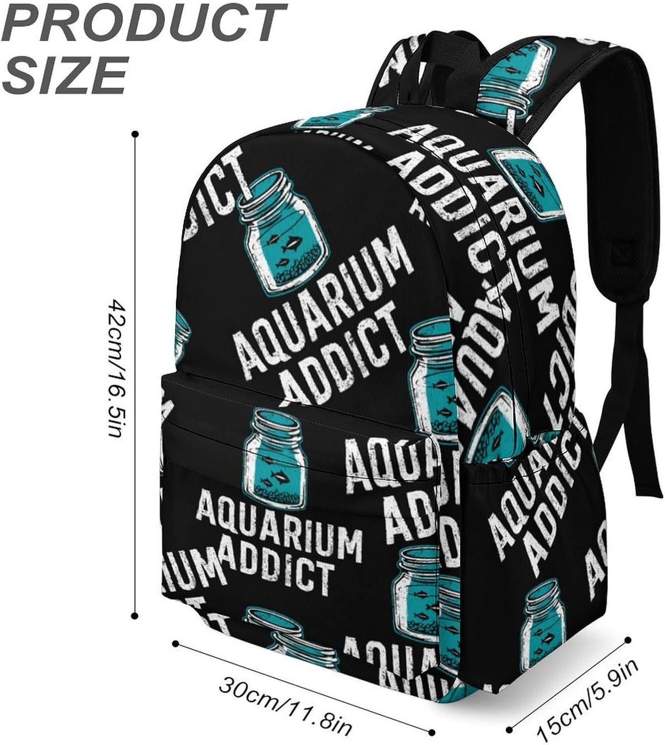 Addicted to Aquarium Travel Laptop Backpack Business Daypack image 3