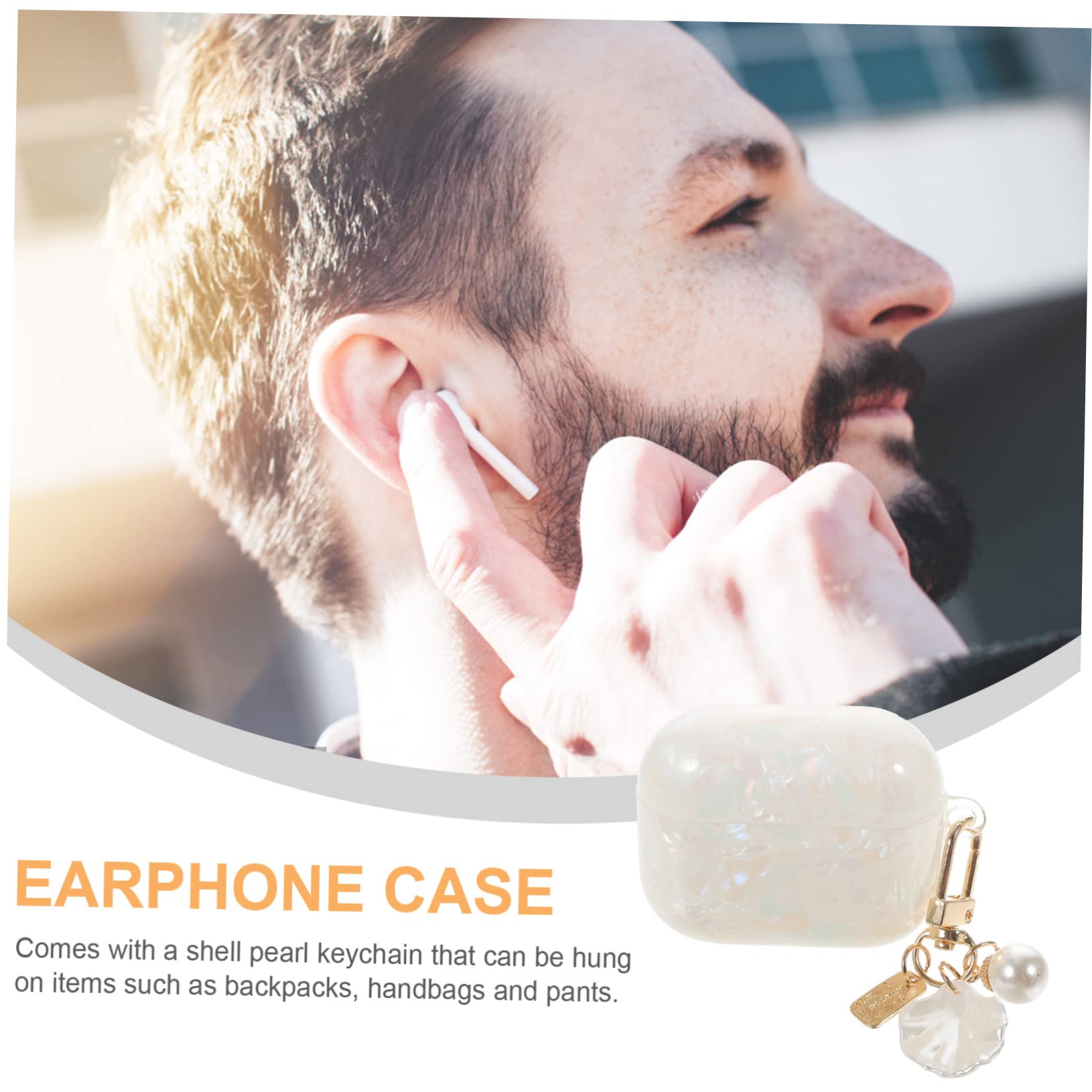HOMSFOU 5stücke Shell Pattern TPU Schutzhülle Für Weiche Stoßfeste Hülle Mit Ladeöffnung Schützt Vor Kratzern Stößen Und Schmutz Für Earbuds
