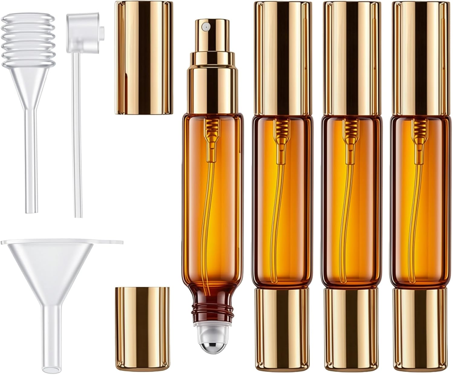 2 In 1 Perfume Roller Bottles Double Ended, Travel perfume Spray Bottle Refillable